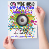 Musik und Kunstfestival Flyer (Hand)