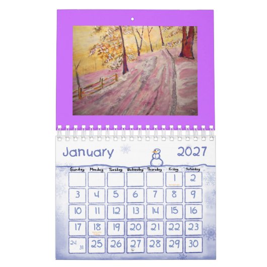 Musik und Landschaften Kalender (Jan 2027)