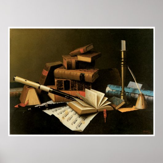 Musik und Literatur, 1878 William Harnett Poster (Vorne)