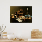 Musik und Literatur, 1878 William Harnett Poster (Küche)