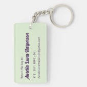 Musik und Literatur - Ihr Name und QR-Code Schlüsselanhänger (Rückseite)