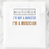 Musik und Literatur spielt eine Rolle, die ich ger Rechteckiger Aufkleber (Tasche)