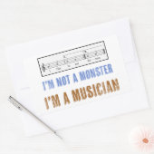 Musik und Literatur spielt eine Rolle, die ich ger Rechteckiger Aufkleber (Umschlag)