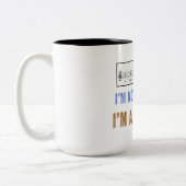 Musik und Literatur spielt eine Rolle, die ich ger Zweifarbige Tasse (Links)