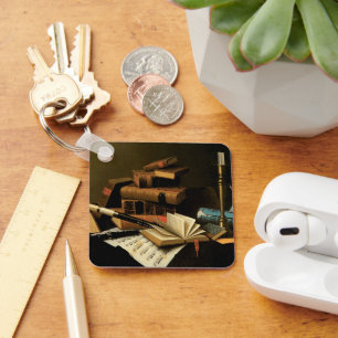 Musik und Literatur von William Harnett, Fine Art Schlüsselanhänger