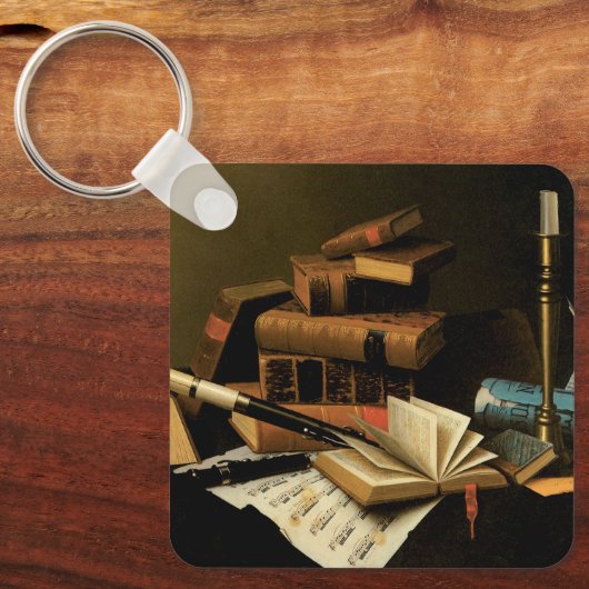 Musik und Literatur von William Harnett, Fine Art Schlüsselanhänger (Vorderseite)