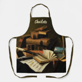 Musik und Literatur von William Harnett, Fine Art Schürze (Vorderseite)