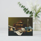 Musik und Literatur von William Michael Harnett Postkarte (Stehend Vorderseite)