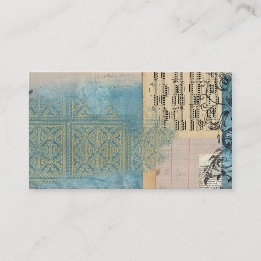 Musik-und Muster-Collage Visitenkarte (Vorderseite)