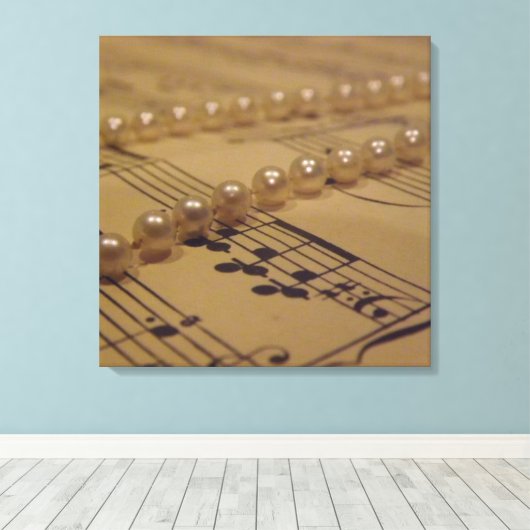 Musik und Perlen Leinwanddruck (Insitu (Holzboden))