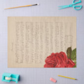 Musik und Rose - Design 1 Seidenpapier (Basteln)