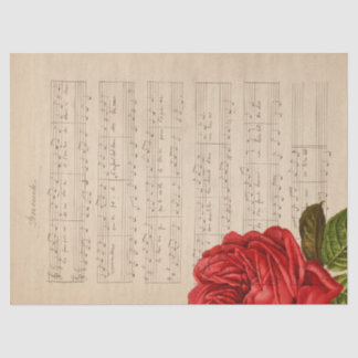 Musik und Rose - Design 1 Seidenpapier