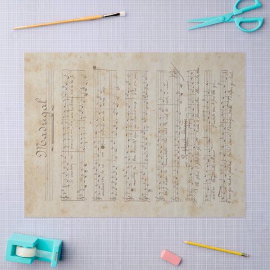 Musik und Rose - Design 6 Seidenpapier (Basteln)