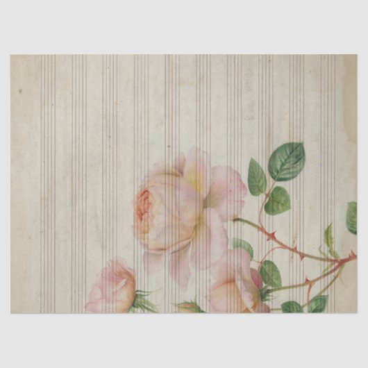 Musik- und Rose-Serie - Design 15 Seidenpapier (Vorderseite)