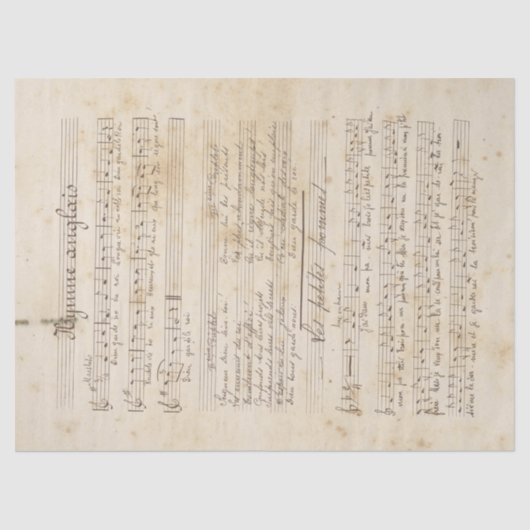 Musik und Rose - Serie Design 5 Seidenpapier (Vorderseite)