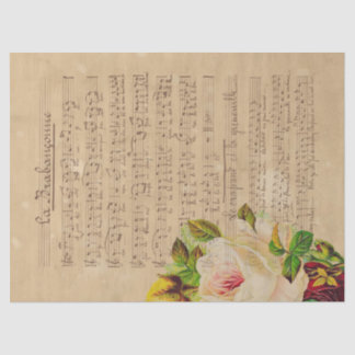 Musik- und Rosen-Serie Design 13 Seidenpapier