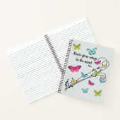 Musik und Schmetterlinge, Musik gibt Flügel Notizblock (Innenseite)