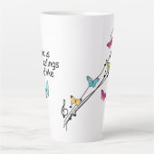 Musik und Schmetterlinge, Musik ist Gefühl Milchtasse (Vorderseite)
