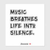 Musik und Stille Aufkleber (Blatt)