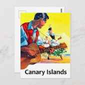 Musik und Tanz auf den Kanarischen Inseln Postkarte (Vorne/Hinten)