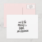 Musik und Tanzangebot Postkarte (Vorne/Hinten)