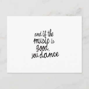 Musik und Tanzangebot Postkarte