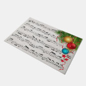 Musik und Weihnachtsschmuck Fußmatte (Schrägansicht)