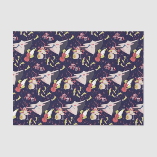 Musik unter dem Song "Sea Animals" Seidenpapier (Vorderseite)