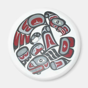 Musik Ureinwohner Amerikanischer Stammes-Totem Magnet