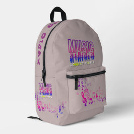 Musik verbindet Menschen | Bedruckter Rucksack