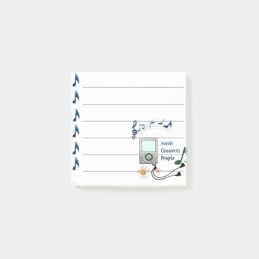 Musik verbindet Menschen Post-it Klebezettel (Vorderseite)