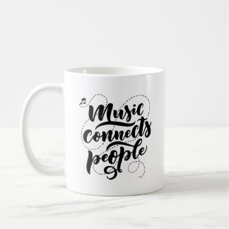 Musik verbindet Typografie-Tasse Kaffeetasse