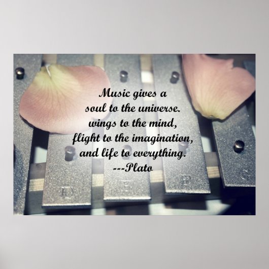 Musik verleiht dem Soul Glocken Rose Design Poster (Vorne)