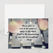 Musik verleiht Soul-Glocken-Rose-Design Postkarte (Vorne/Hinten)