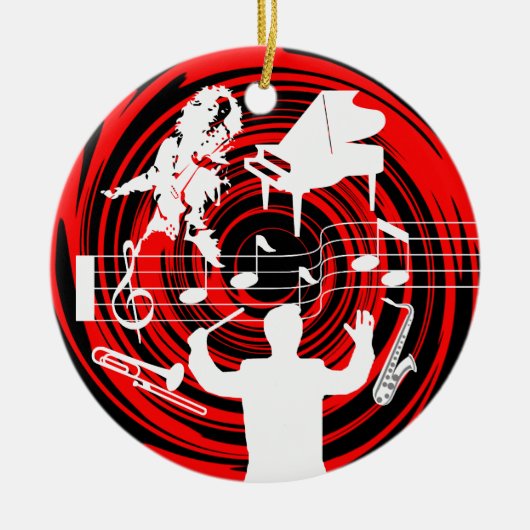 Musik-Verzierung addieren Foto Keramikornament (Vorne)