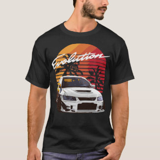 Musik Vintag Retro Mitsubishi Evolution Evo Sommer T-Shirt