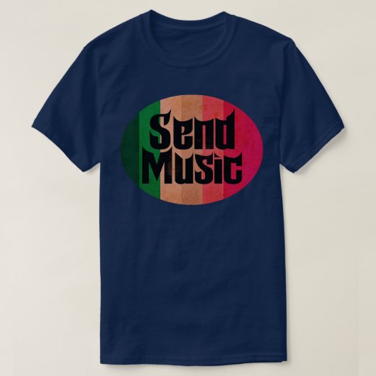 Musik Vintag senden T-Shirt (Design vorne)