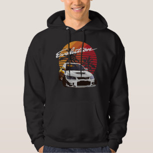 Musik Vintage Retro Mitsubishi Evolution Evo Somme Hoodie