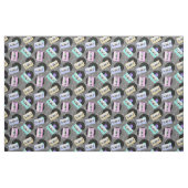 Musik - Vinyl-Platten und Kassetten Stoff (Fat Quarter (45,7 x 55,9 cm))