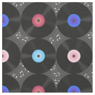 Musik Vinyl Schallplatten Noten Stoff