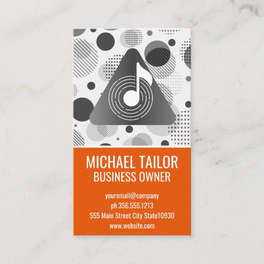 Musik Vinyl | Sound Note Visitenkarte (Vorderseite)