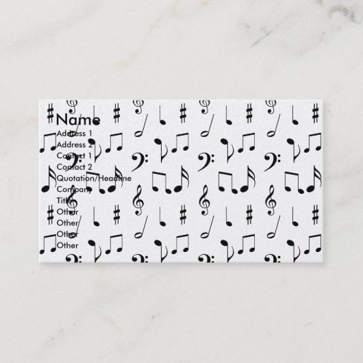 Musik Visitenkarte (Vorderseite)