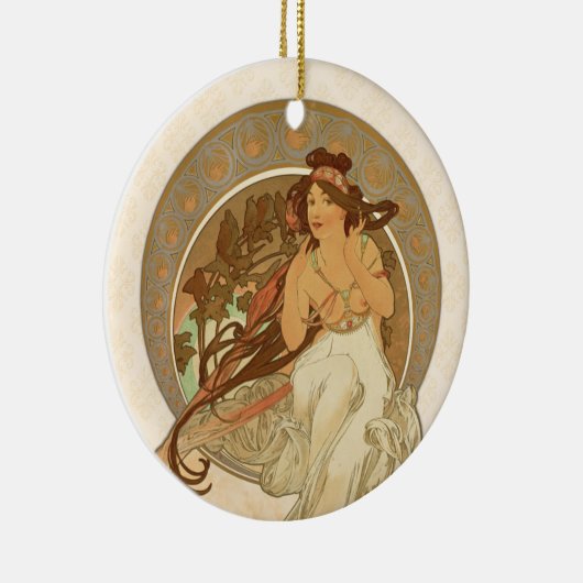 Musik von Alphonse Mucha Keramik Ornament (Rechts)