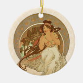 Musik von Alphonse Mucha Keramik Ornament (Vorne)