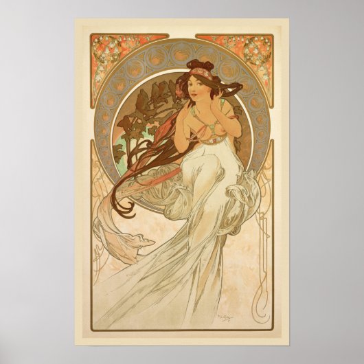 Musik von Alphonse Mucha Poster (Vorne)