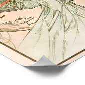 Musik, von Les Arts (1898) von Alphonse Mucha Poster (Ecke)