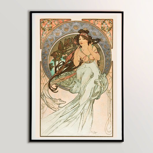 Musik, von Les Arts (1898) von Alphonse Mucha Poster