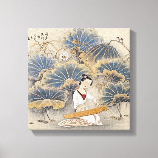 Musik von Lotus Pond Leinwanddruck (Vorderseite)