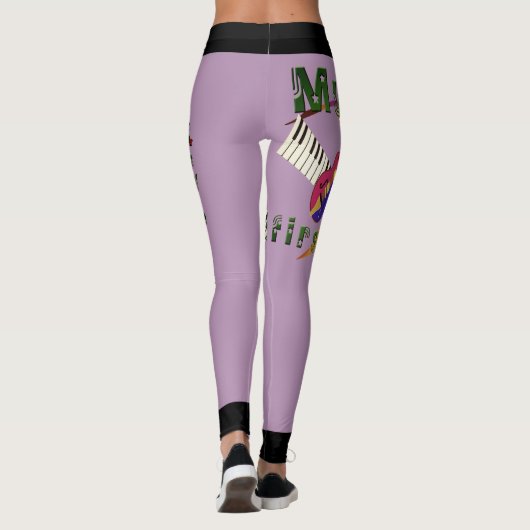 Musik war meine erste Liebe, Keyboard, Gitarre Leggings (Rückseite)