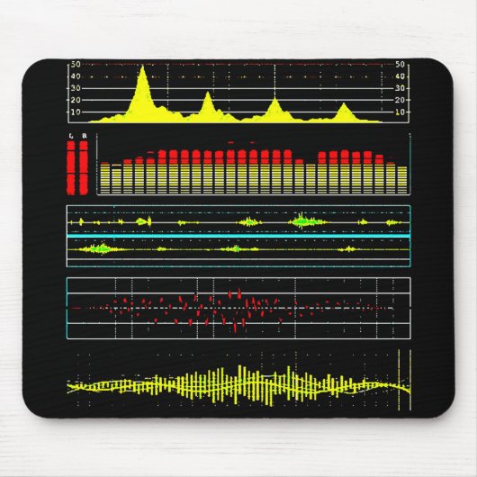 Musik-Waves und Audio-Equalizer2 Mousepad (Vorne)
